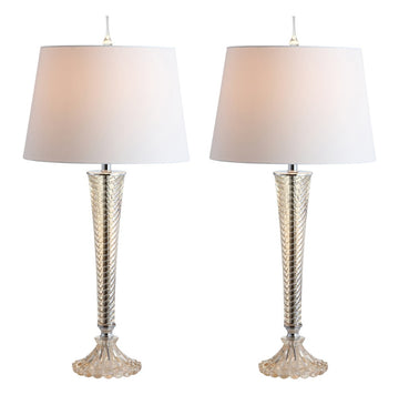 Caterina 32" Glass LED Table Lamp - JONATHAN Y